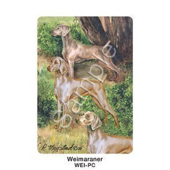 Best Friends Playing Cards, by Ruth Maystead - Weimaraners