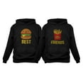 thumbnail image 1 of Best Friends Set BFF Hoodies Set Burger & Fries Junk-food Matching Couple Hoodie Burger Black Medium / Fries Black XX-Large, 1 of 6
