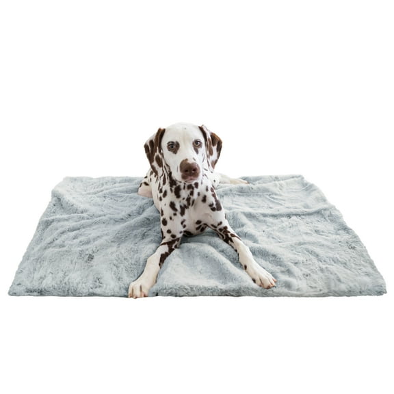 Best Friends by Sheri Reversible SnuggleSoft Calming Dog Blanket Ultra Soft Faux Fur Pet Throw, Anxiety-Relief, Lightweight Warm Bed Cover for Dogs and Cats, Machine Washable, Gray, 30" x 40"