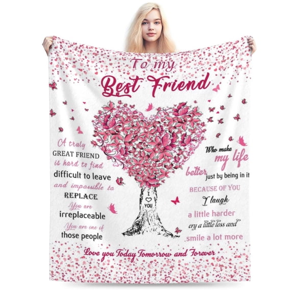 Best Friends Throw Blanket, Gifts For Men Women, Soft Warm Cozy Lightweight Fleece Throw Blankets Sherpa Fuzzy Stuff For Bed Sofa Couch Chair 40"X30"