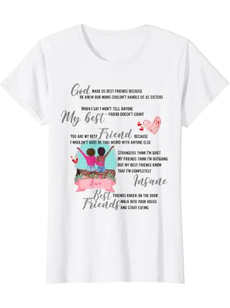 Best Friends Tshirt Friendship Day Graphics Tee Plus Size T-Shirt