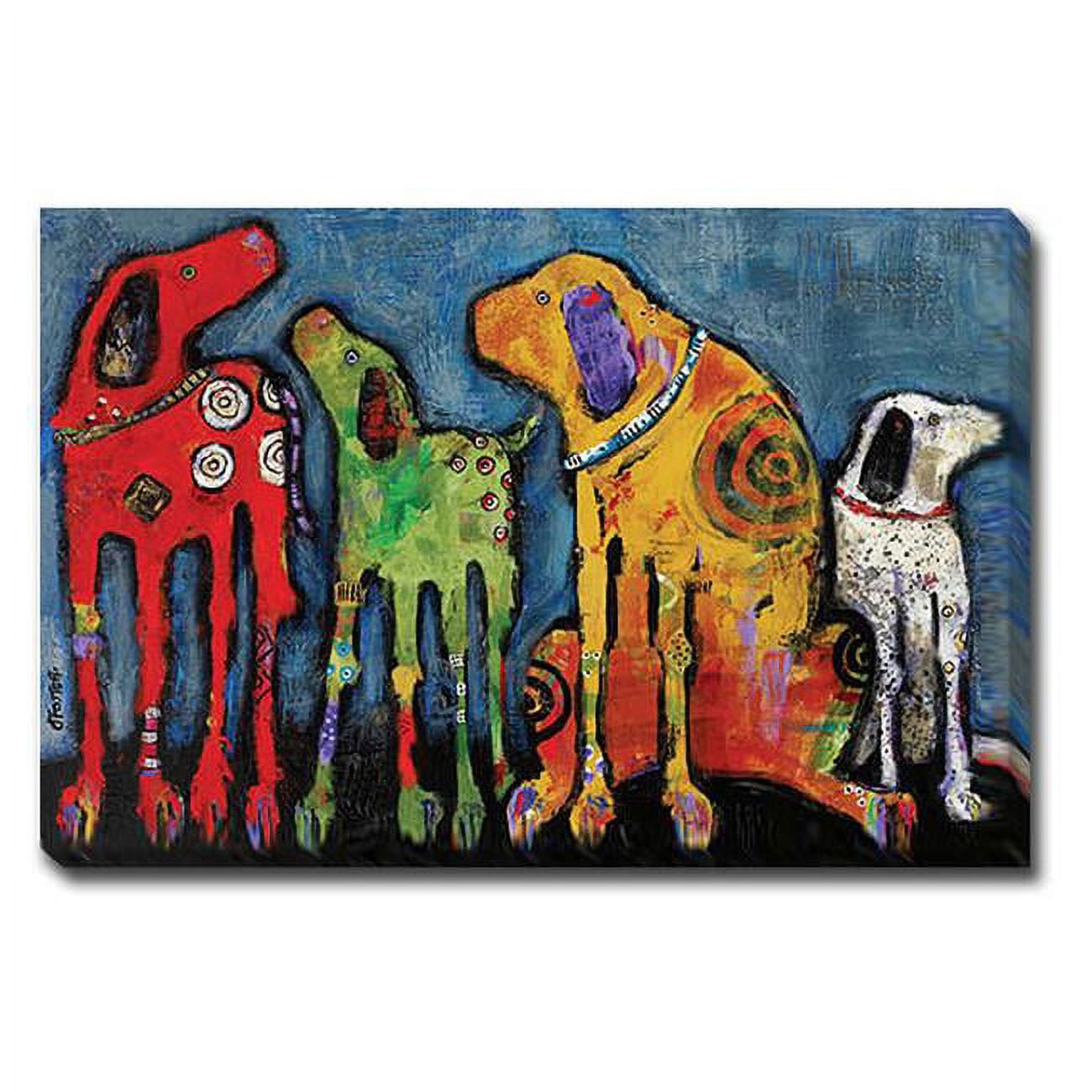 Colorful Best Friends Dogs Canvas Art 16 x 24