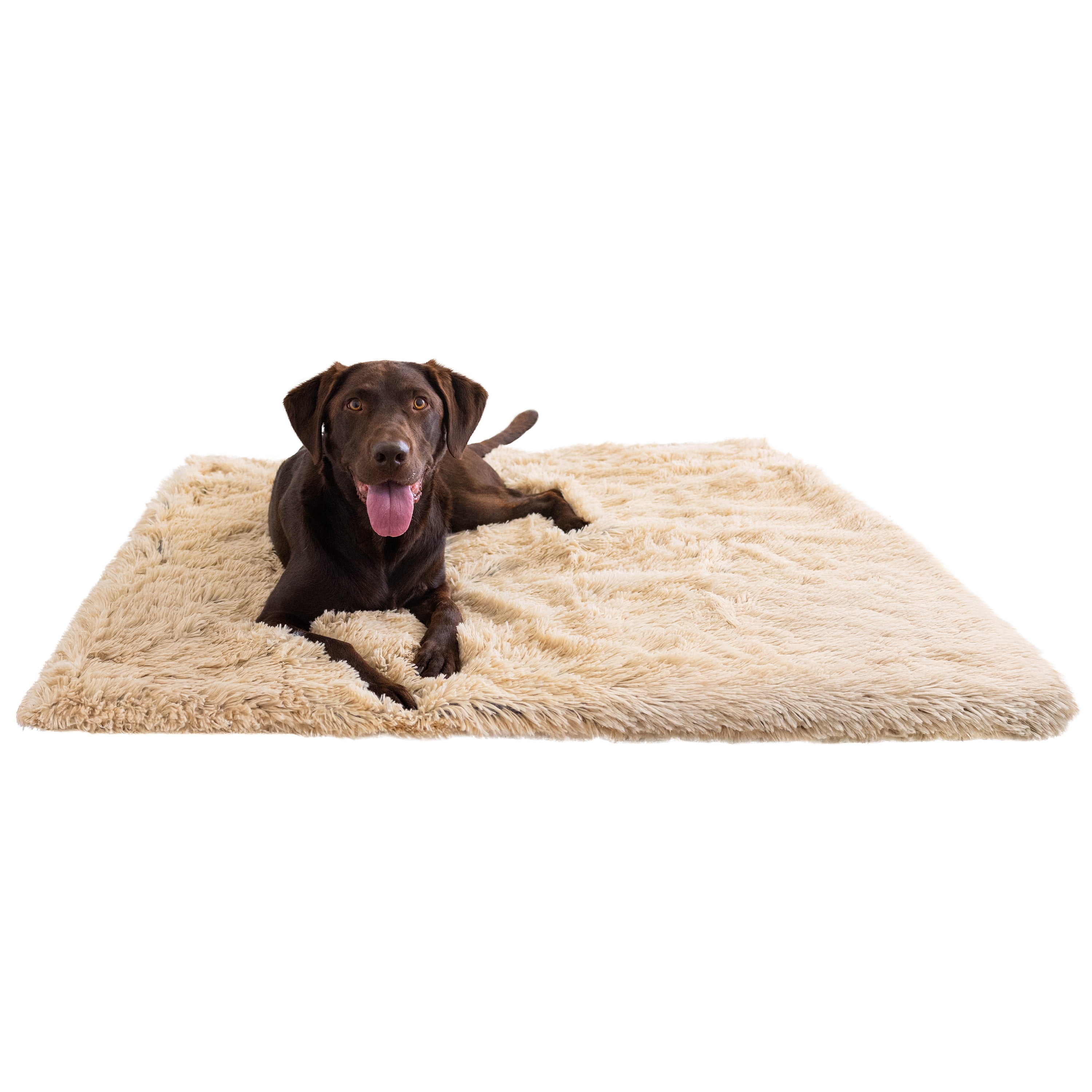 Taupe Faux Fur Calming Shag Pet Blanket 40x50