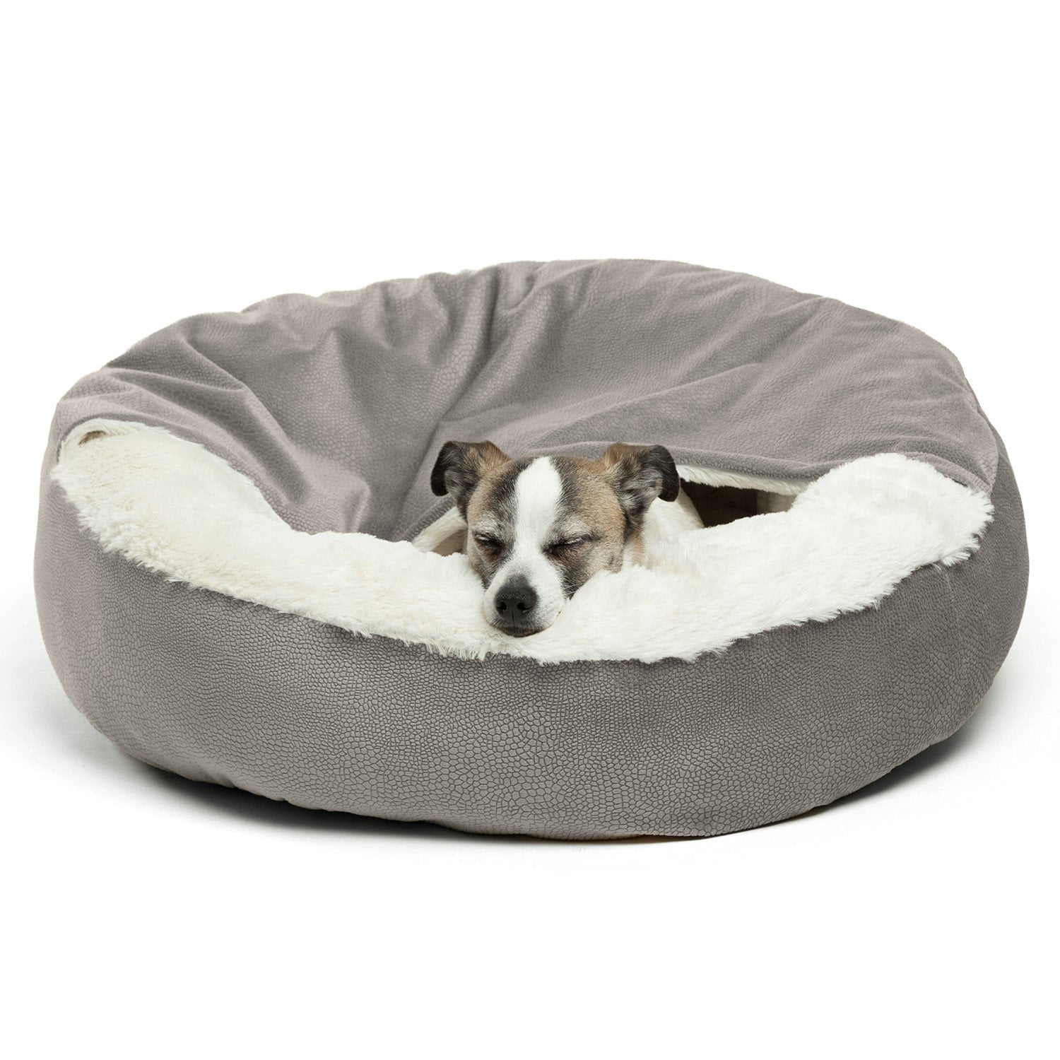 Best Friends by Sheri Cozy Cuddler Ilan Pet Dog Bed, Jumbo Gray