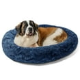 thumbnail image 1 of Best Friends by Sheri Original Calming Donut Dog and Cat Bed, Lux Faux Fur, Navy Blue, XL (45in x 45in) - Anxiety Relief for Pets Up to 150 lbs, 1 of 8