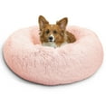 thumbnail image 1 of Best Friends by Sheri Original Calming Donut Dog and Cat Bed, Shag Faux Fur, Cotton Candy Pink, (30in x 30in) - Anxiety Relief for Pets Up to 45 lbs, 1 of 8