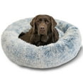 thumbnail image 1 of Best Friends by Sheri Original Calming Donut Dog and Cat Bed, Shag Faux Fur, Denim Blue, (36in x 36in) - Anxiety Relief for Pets Up to 100 lbs, 1 of 8