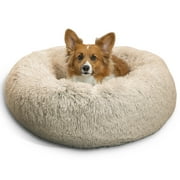 Best Friends by Sheri Original Calming Donut Shag Cuddler, 30x30 Taupe