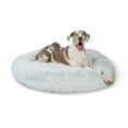 thumbnail image 1 of Best Friends by Sheri The Original Calming Donut Dog and Cat Bed Shag 2XL Dog Bed for Big Dogs, Frost, 54" x 54", 1 of 6