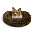 thumbnail image 1 of Best Friends by Sheri The Original Calming Donut Dog and Cat Bed in Lux Fur Dark Chocolate, Medium 30x30", 1 of 6