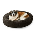 thumbnail image 1 of Best Friends by Sheri The Original Calming Donut Dog and Cat Bed in Shag Fur Dark Brown, Extra 45x45", 1 of 6