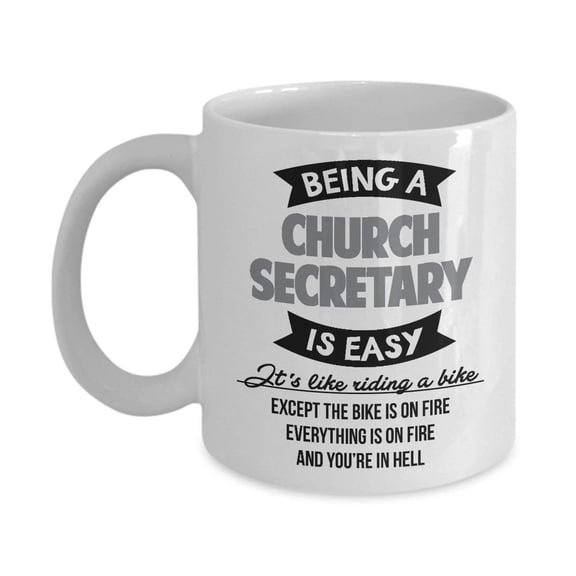 Best Funny Church Secretary Bikers Coffee & Tea Gift Mug
