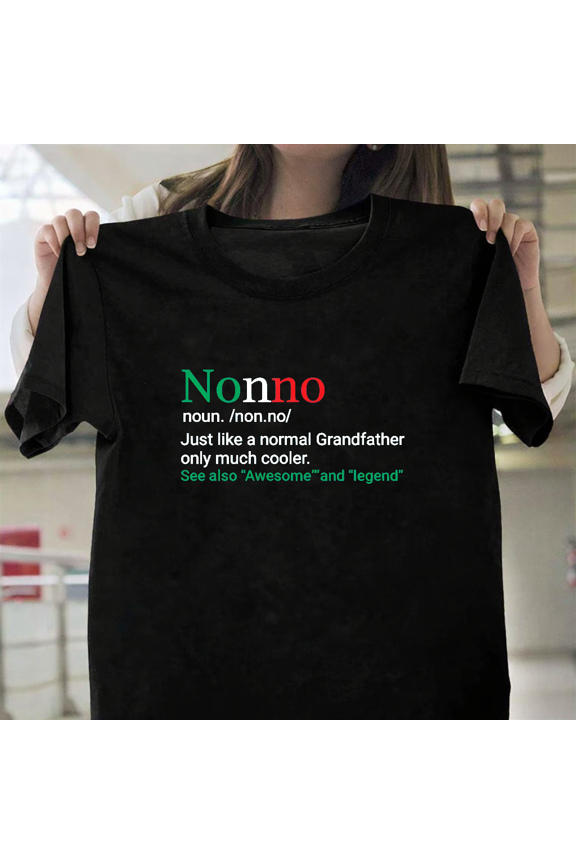 Best Funny Nonno Italian Grandfather Definition Graphic Accent Unisex T-Shirt, up to size 3XL.