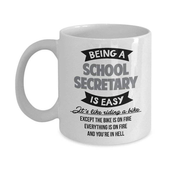Best Funny School Secretary Bikers Coffee & Tea Gift Mug