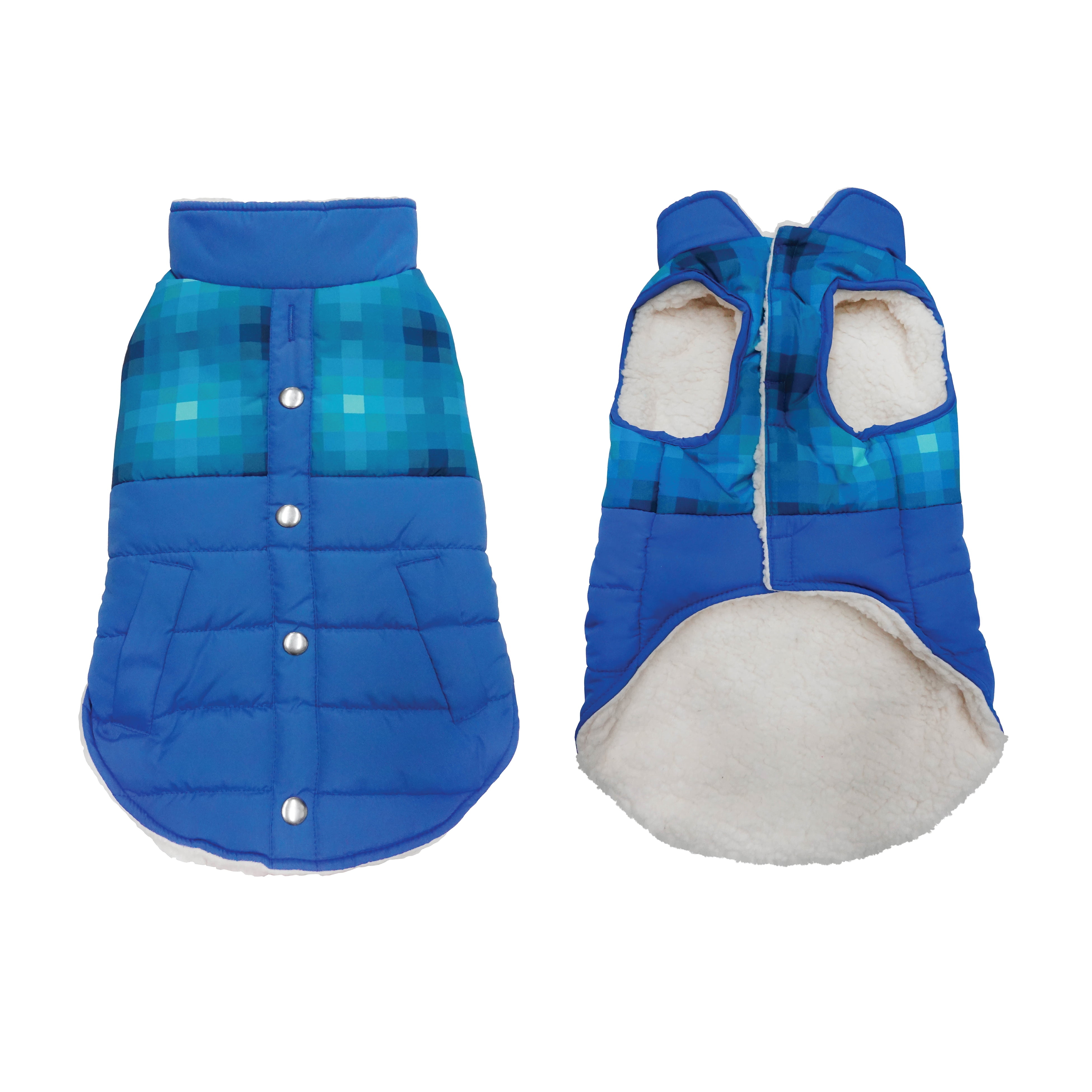 Best Furry Friends Coat for Dogs or Cats, Blue Ombre Graphic, Large