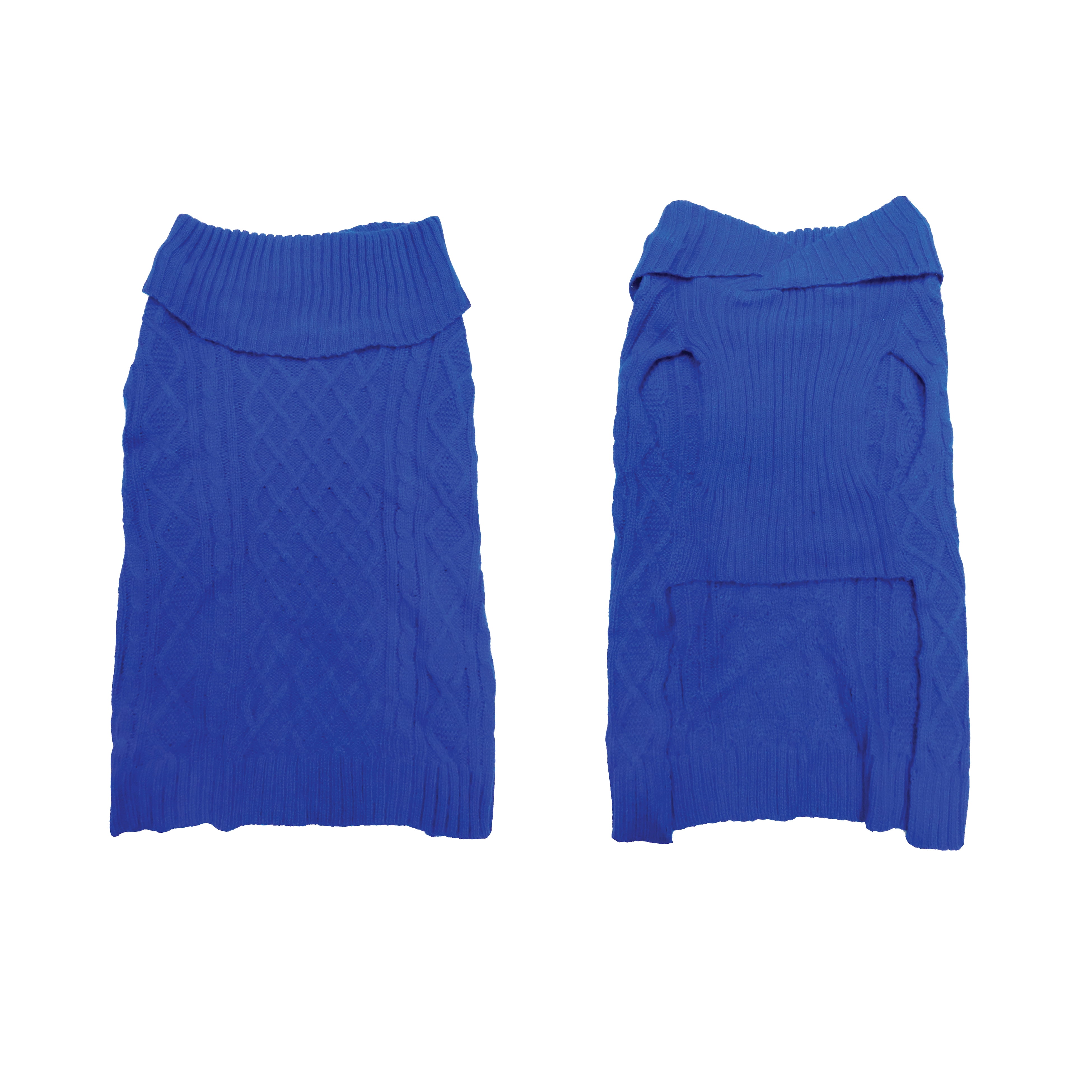 Best Furry Friends Turtleneck Sweater for Dogs or Cats, Blue, X-Large