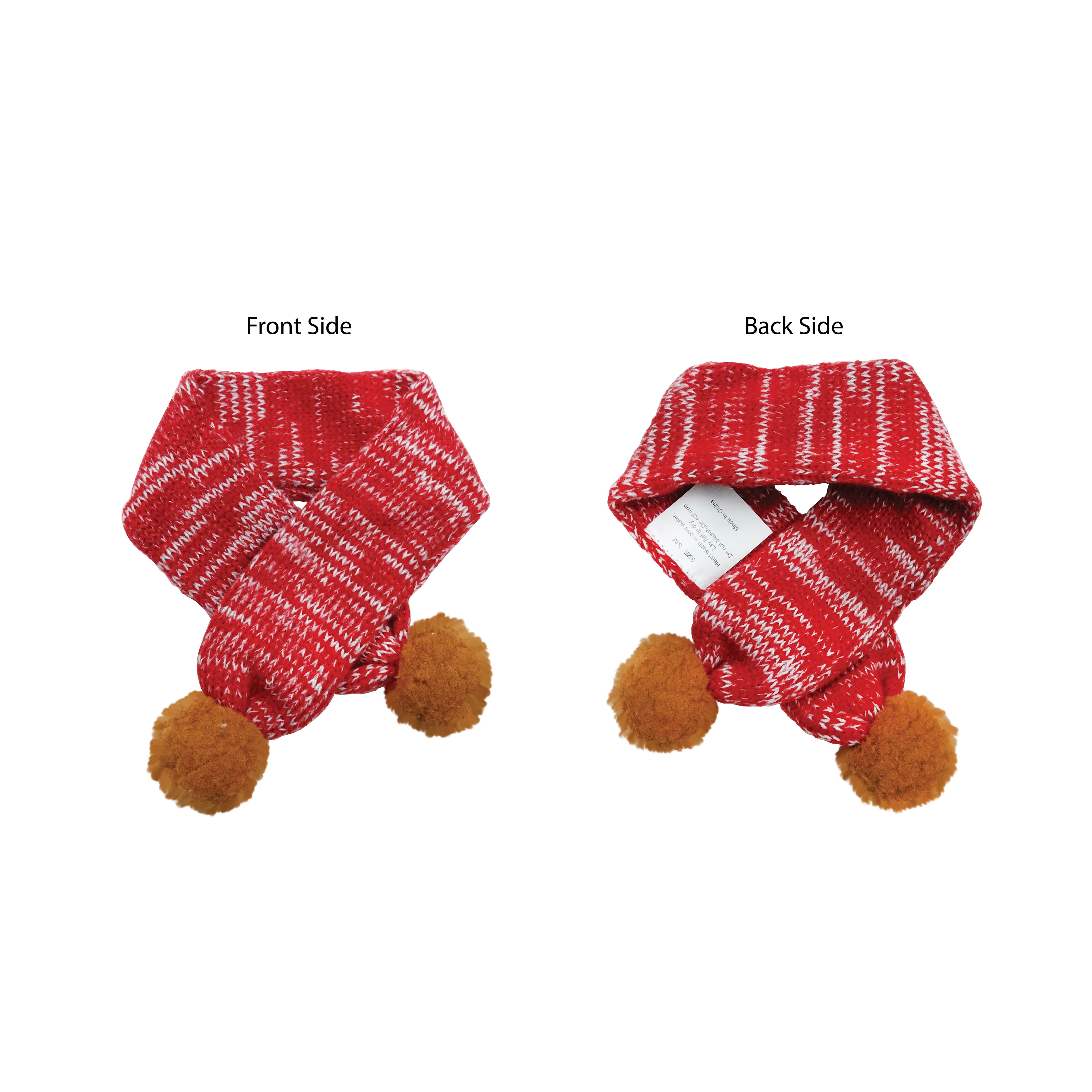 Best Furry Friends Sweater Scarf for Dogs or Cats, Brick, Small/Medium