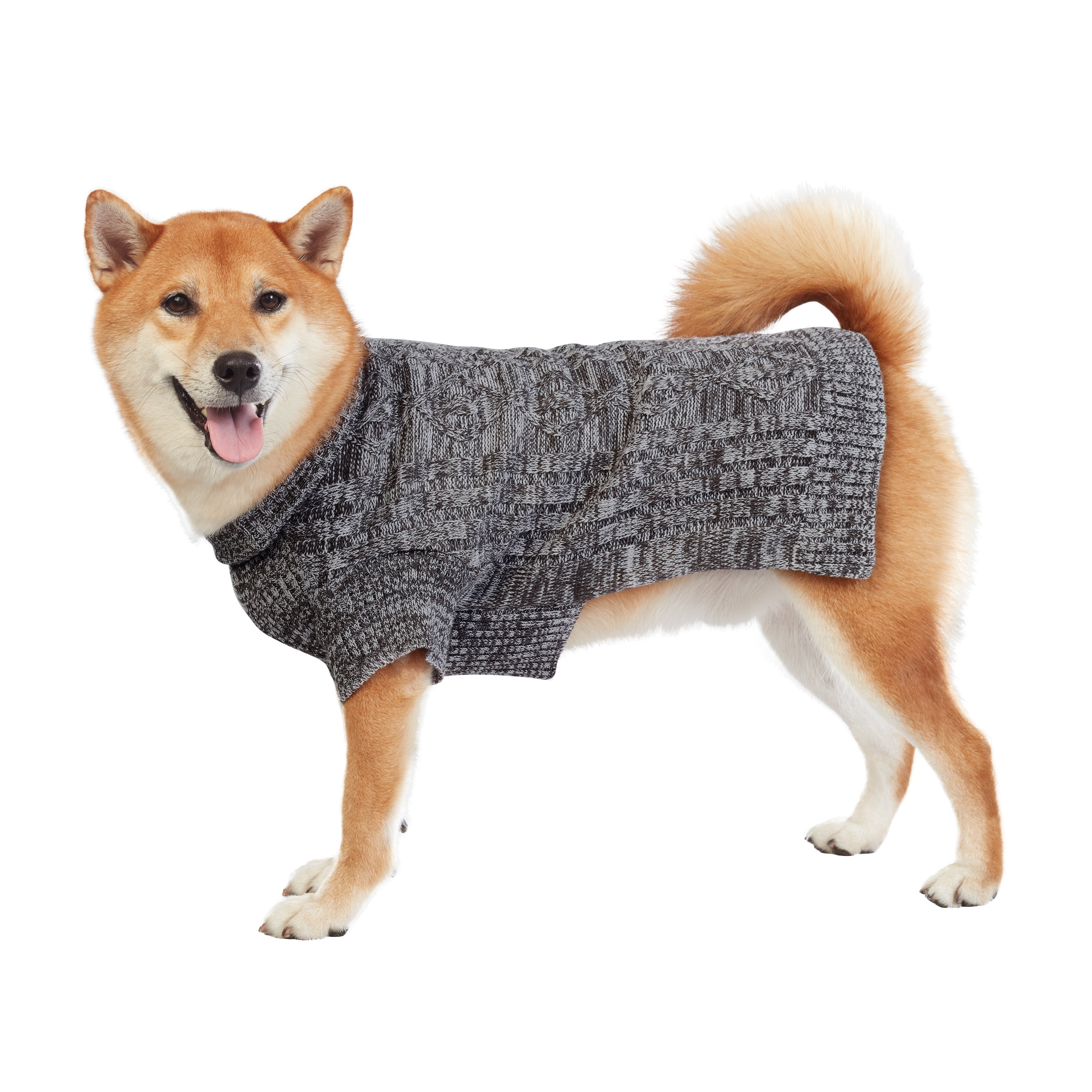 Best Furry Friends Turtleneck Sweater for Dogs or Cats, Speckled Cement, Small