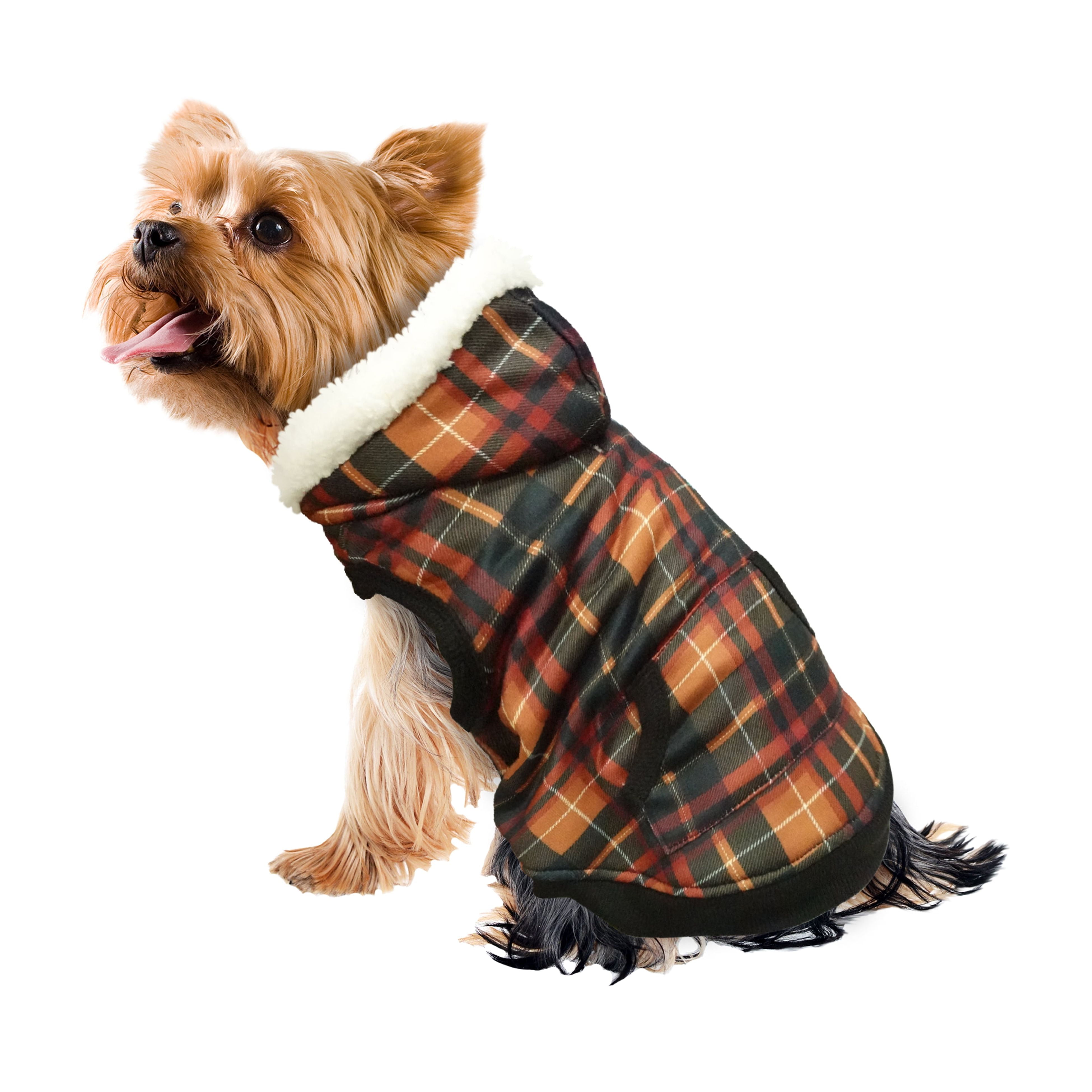Best Furry Friends Hoodie for Dogs or Cats, Cider Plaid, Small