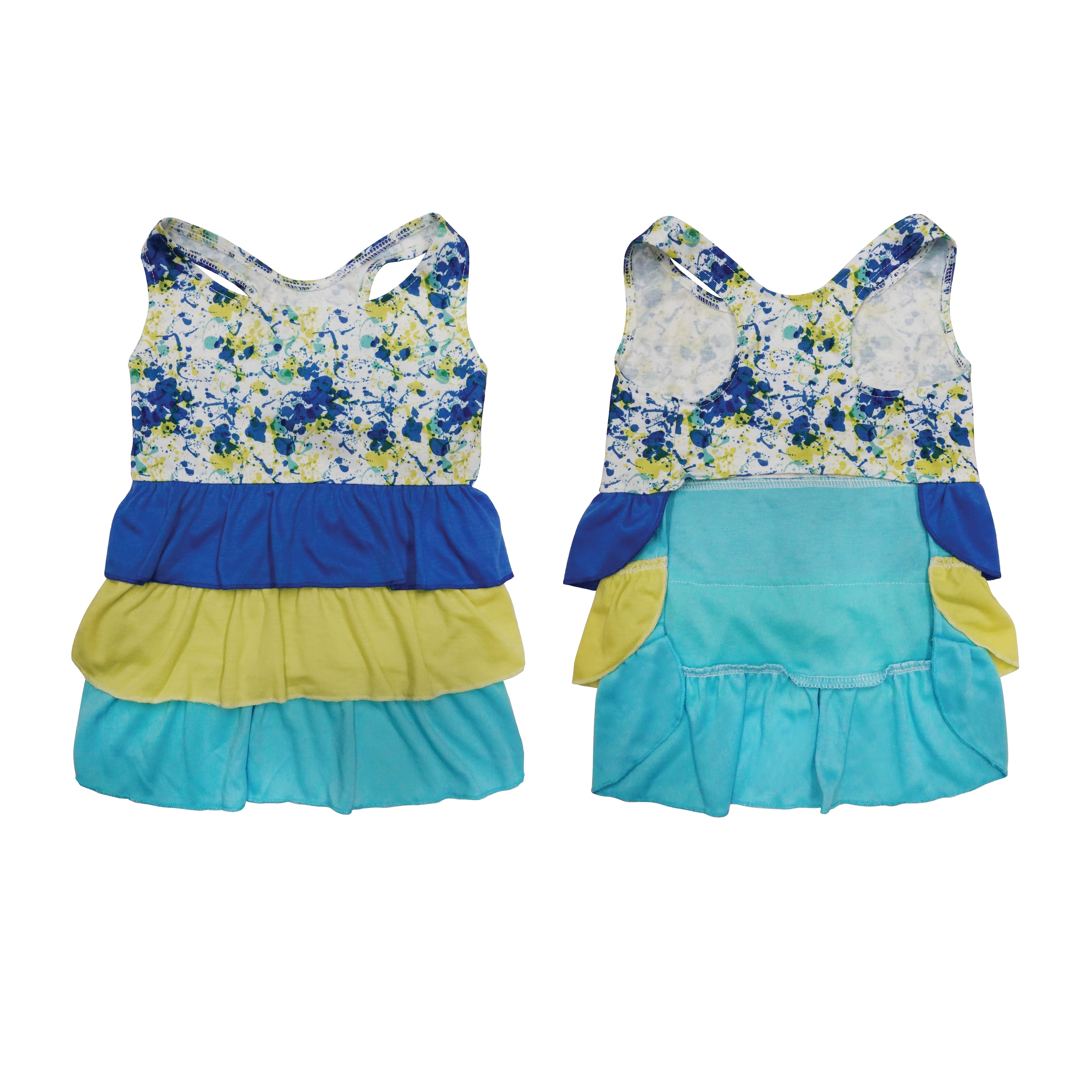 Best Furry Friends Dress for Dogs or Cats, Color Splat, Medium