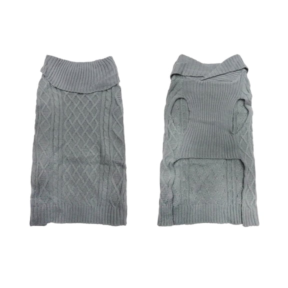 Best Furry Friends Turtleneck Sweater for Dogs or Cats, Gray, X-Small