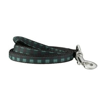 Best Furry Friends Leash for Dogs or Cats, Green Buffalo Check, Small/Medium
