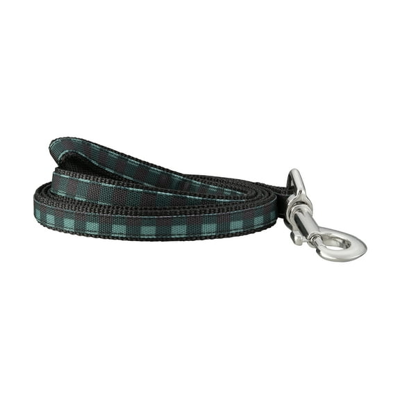 Best Furry Friends Leash for Dogs or Cats, Green Buffalo Check, Small/Medium