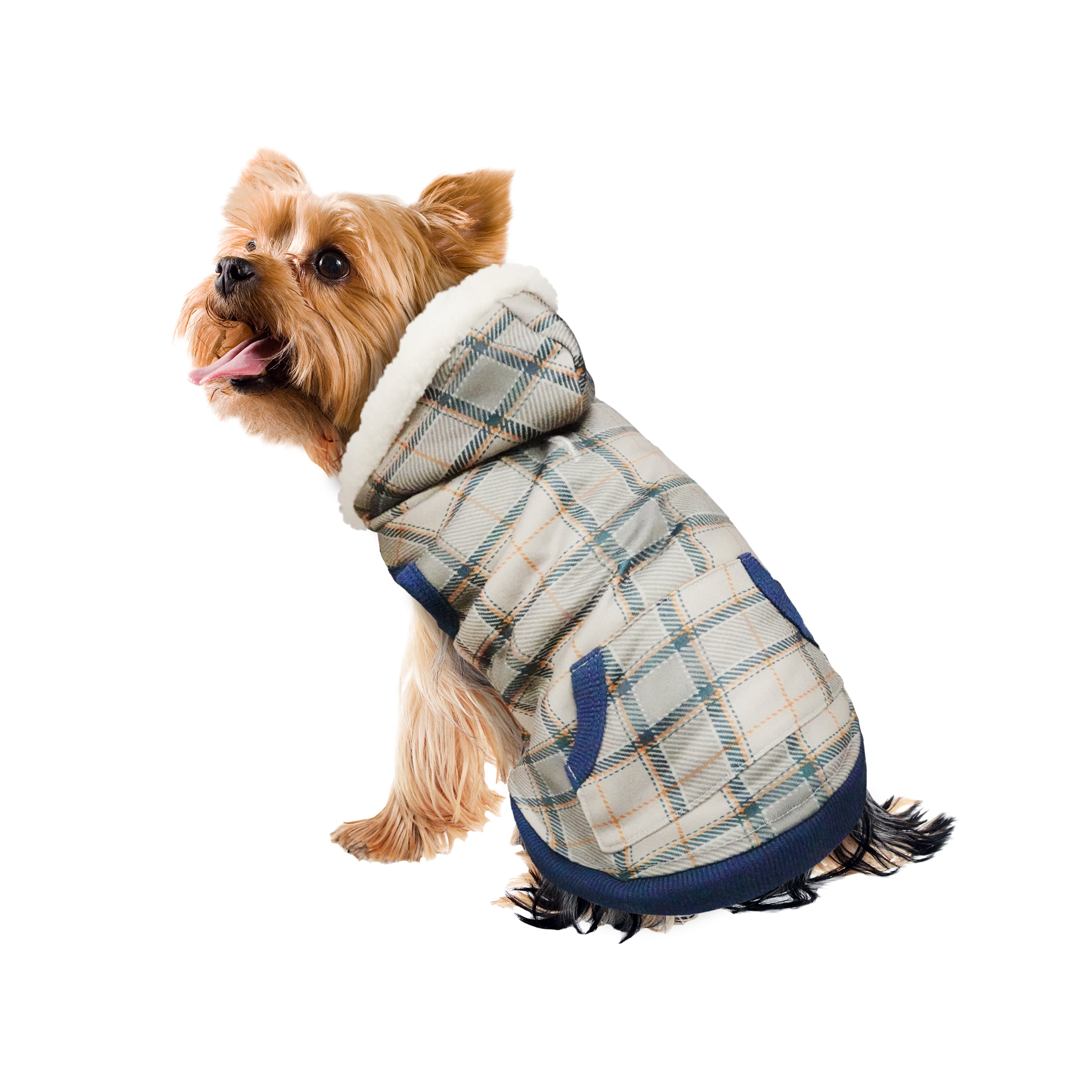 Best Furry Friends Hoodie for Dogs or Cats, Harvest Plaid, X-Small