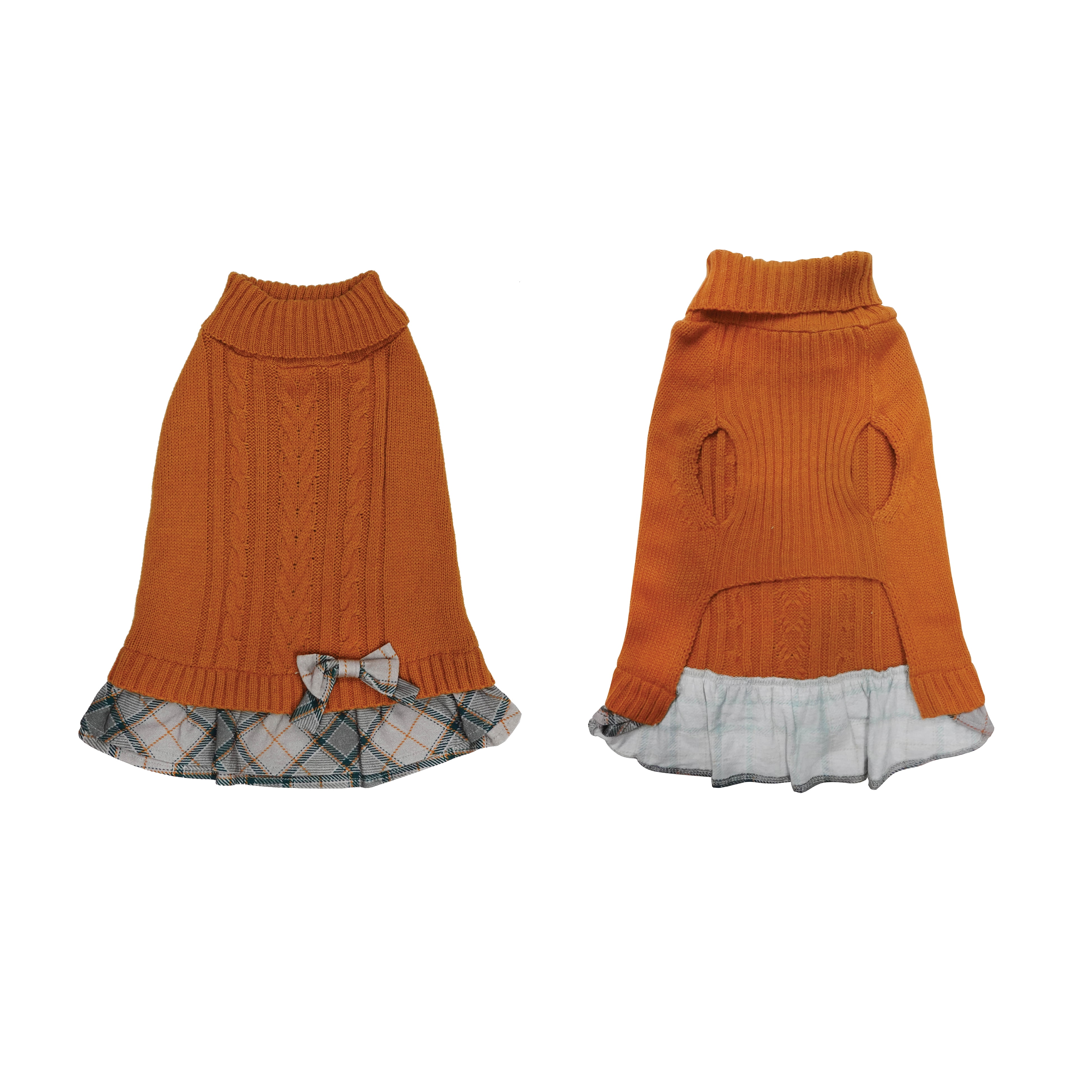 Best Furry Friends Sweater Dress, Harvest Plaid, Medium