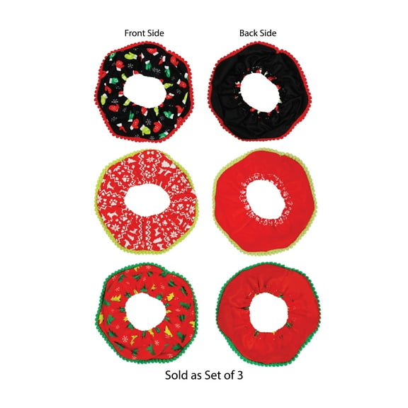 Best Furry Friends Ruffled Cat Collar (Set of 3), Holiday