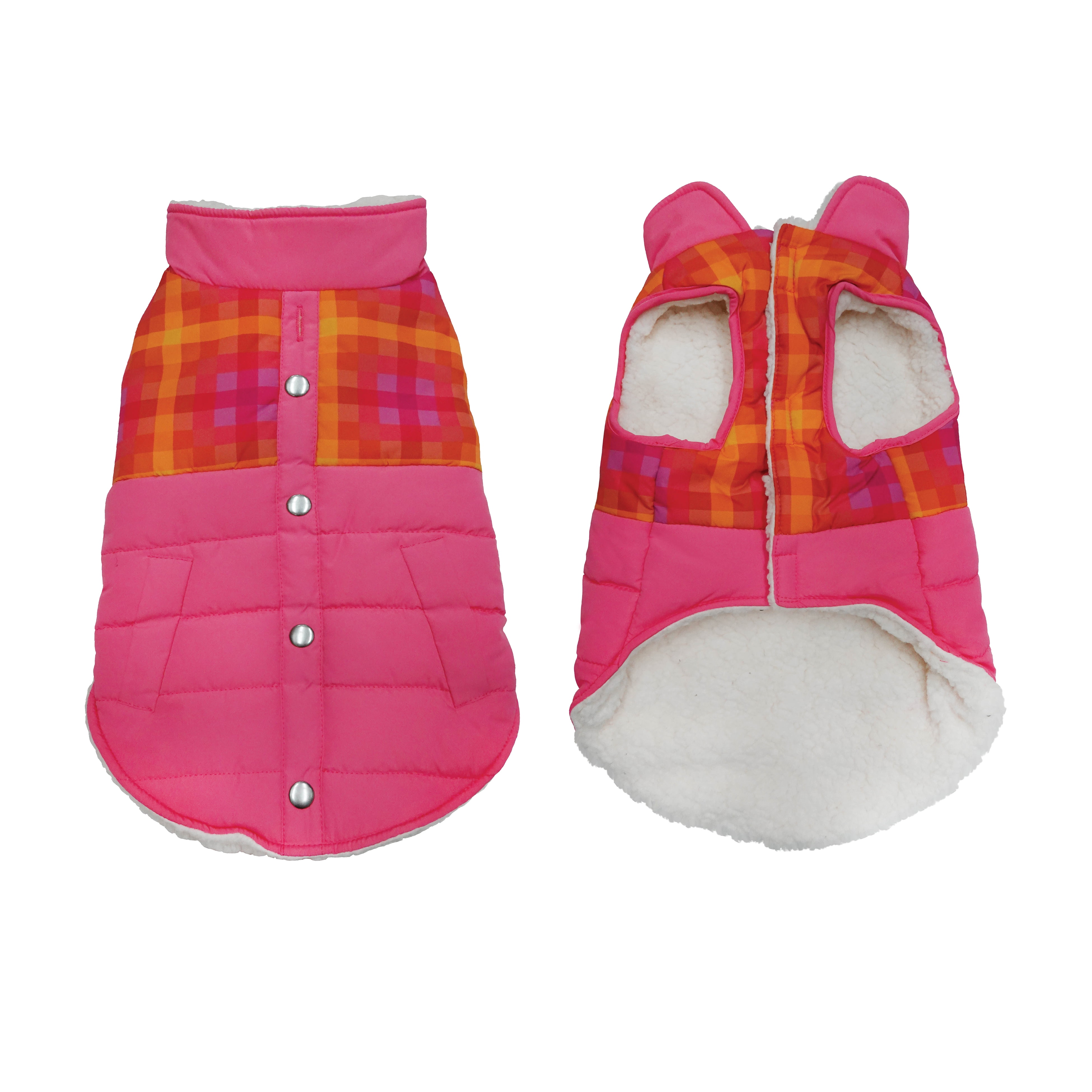 Best Furry Friends Coat for Dogs or Cats, Pink Ombre Graphic, Large