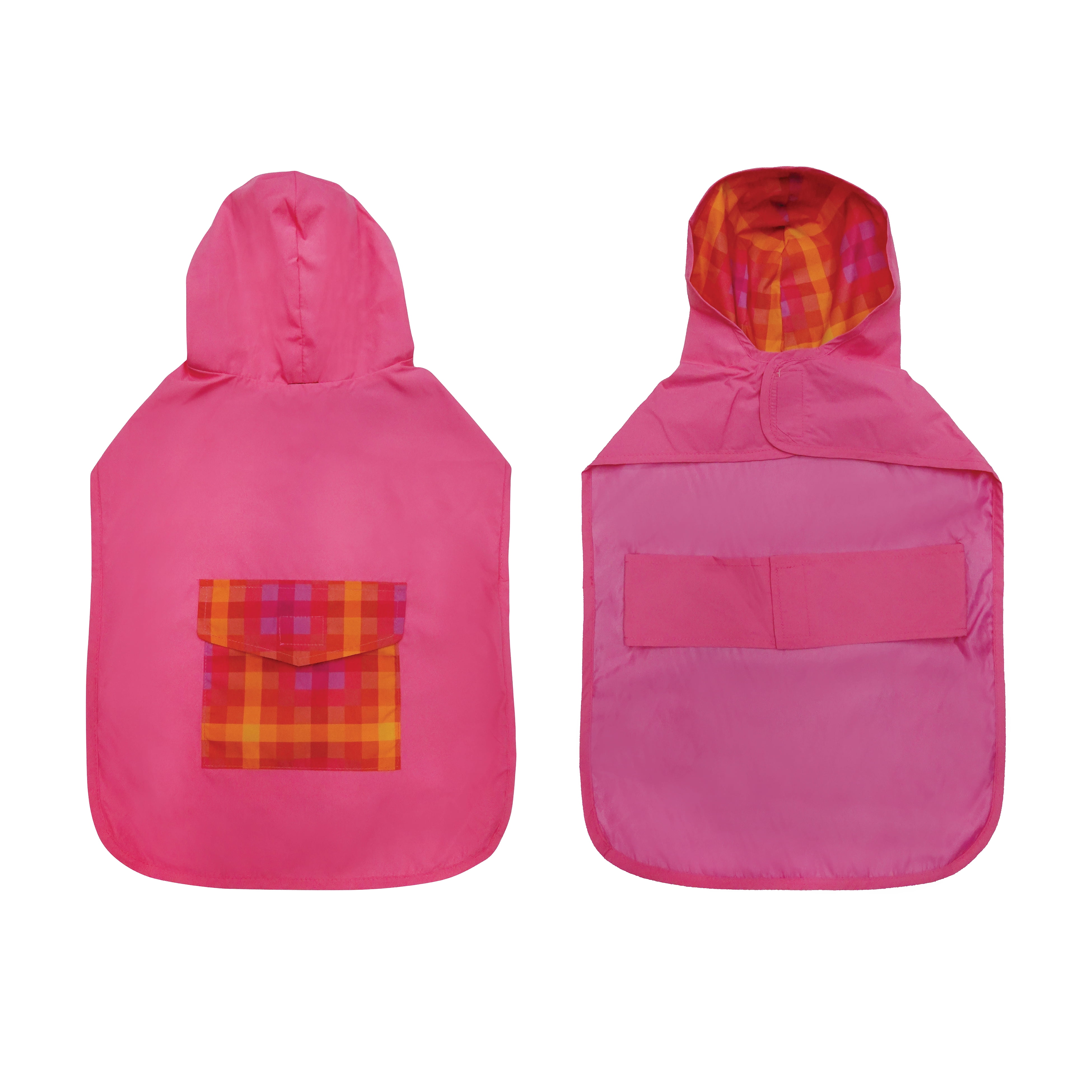 Best Furry Friends Dog and Cat Clothing: Pink Ombre Graphic Raincoat M