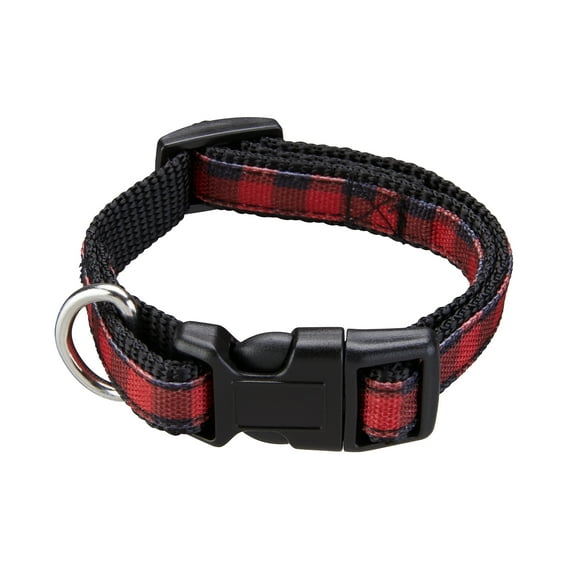 Best Furry Friends Dog Collar, Red Buffalo Check, Large/X-Large