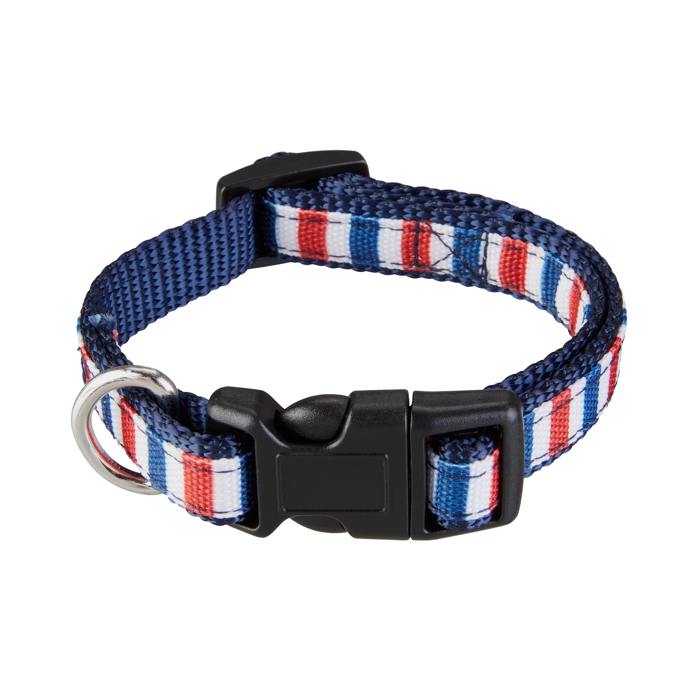 Best Furry Friends Dog Collar, Red, White & Blue, Small/Medium