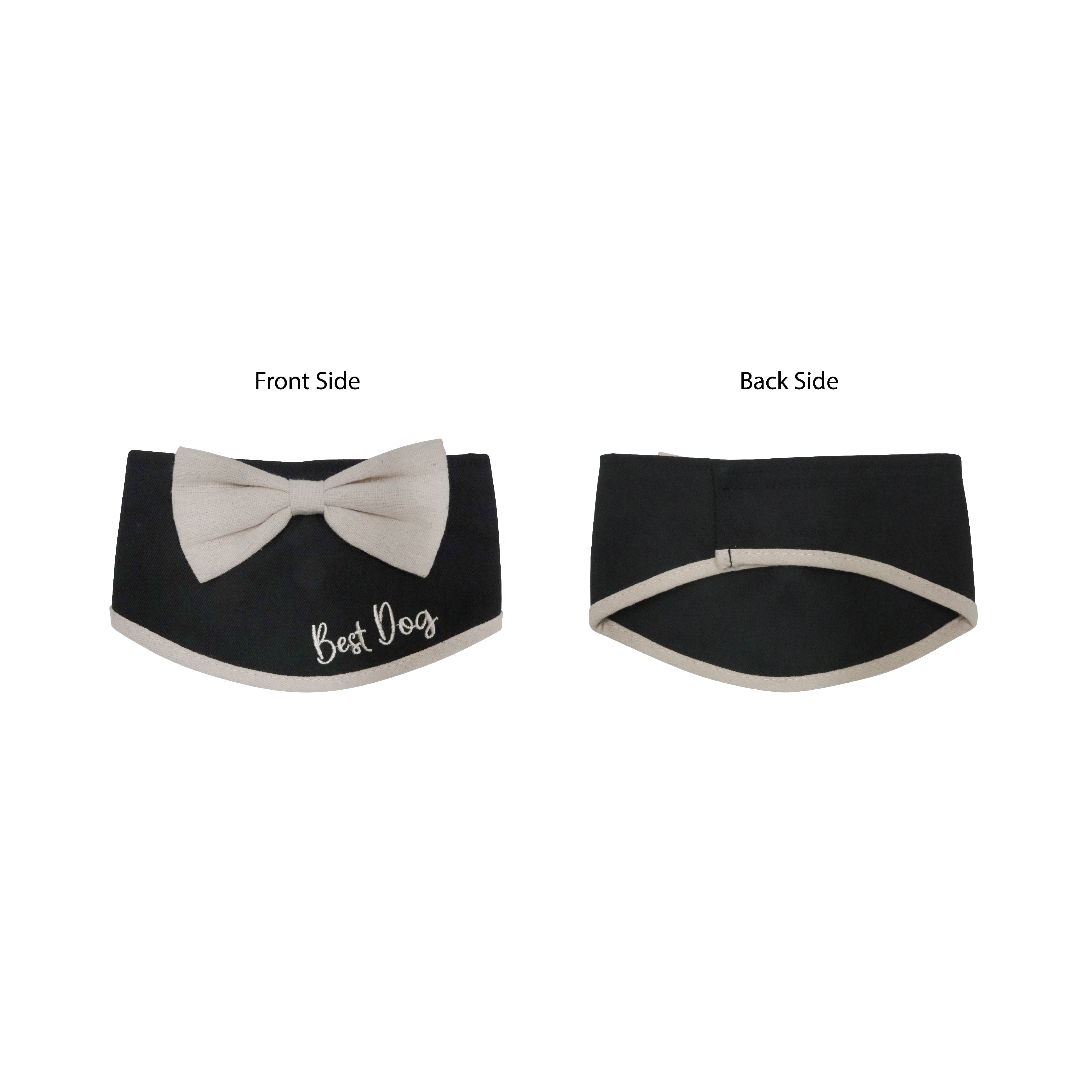 Best Furry Friends Dog Collar, Rustic Bowtie, Small/Medium
