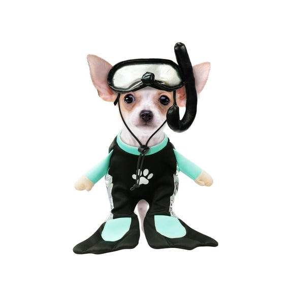 Best Furry Friends Costume for Dogs or Cats, Scuba Diver, Large