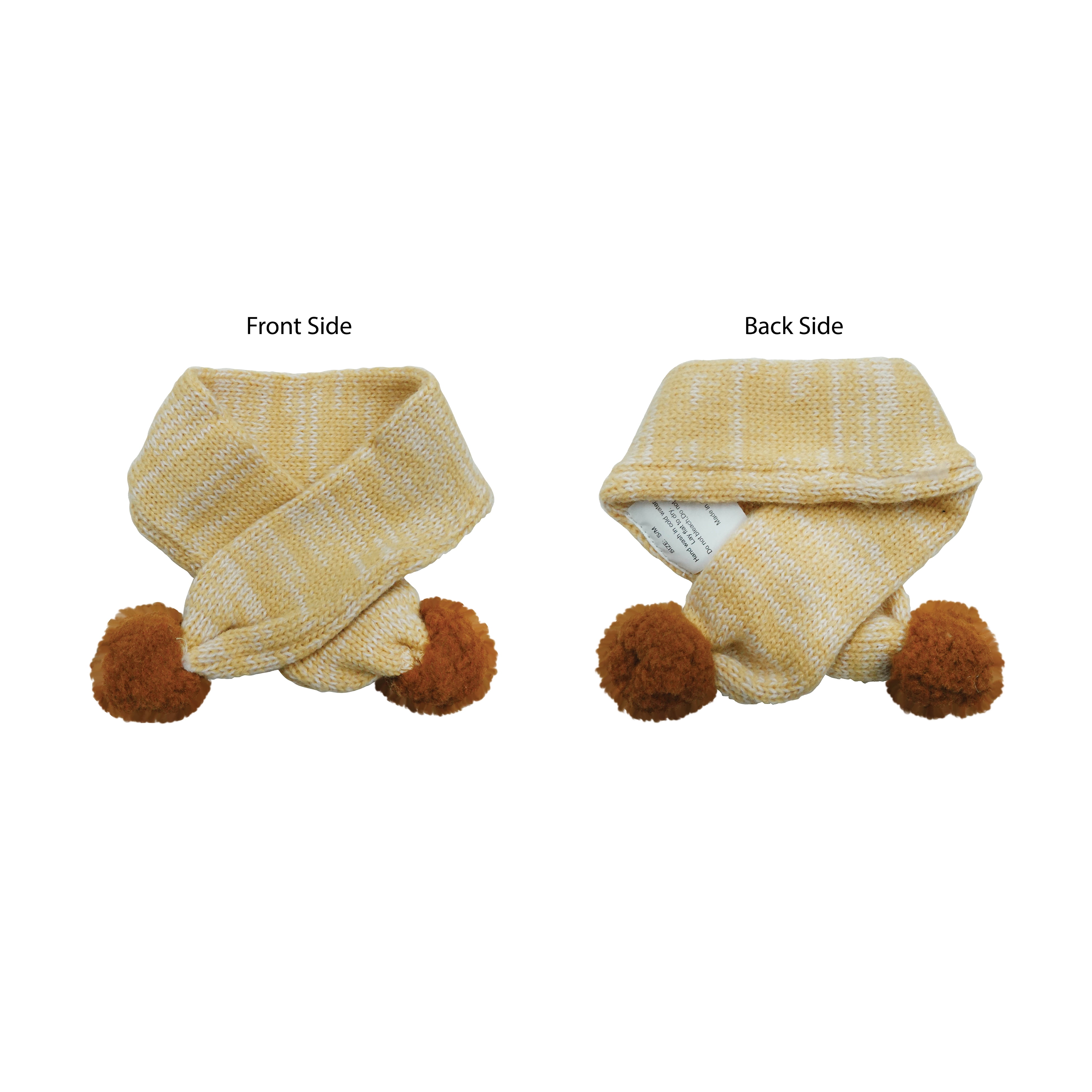 Best Furry Friends Sweater Scarf for Dogs or Cats, Wheat, Small/Medium
