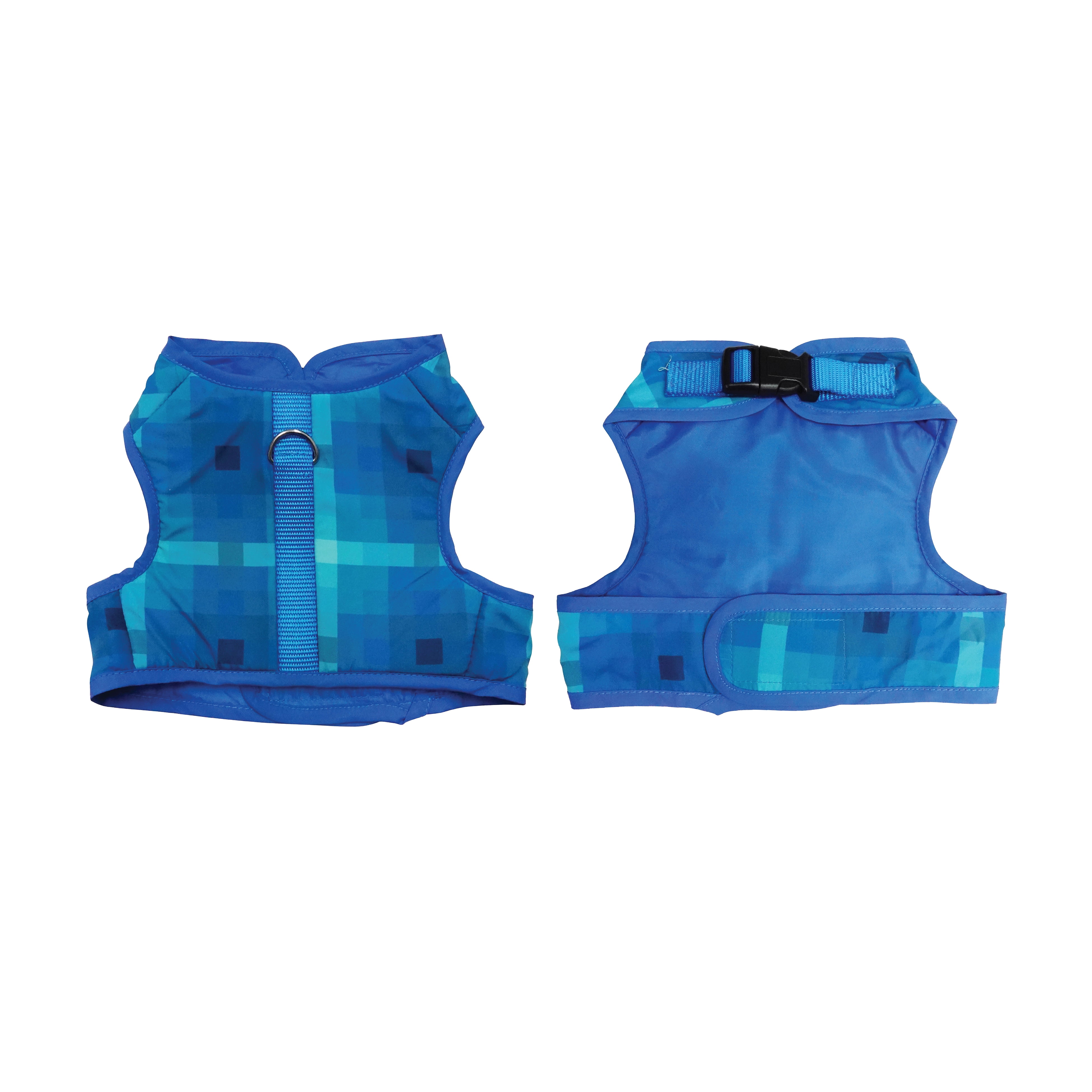 Best Furry Friends Harness for Dogs or Cats, Blue Ombre Graphic , Small/Medium