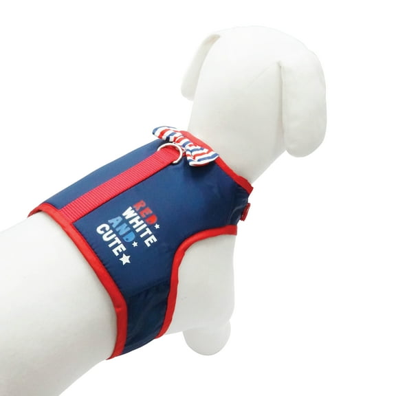 Best Furry Friends Harness for Dogs or Cats, Red White & Cute, Large/X-Large
