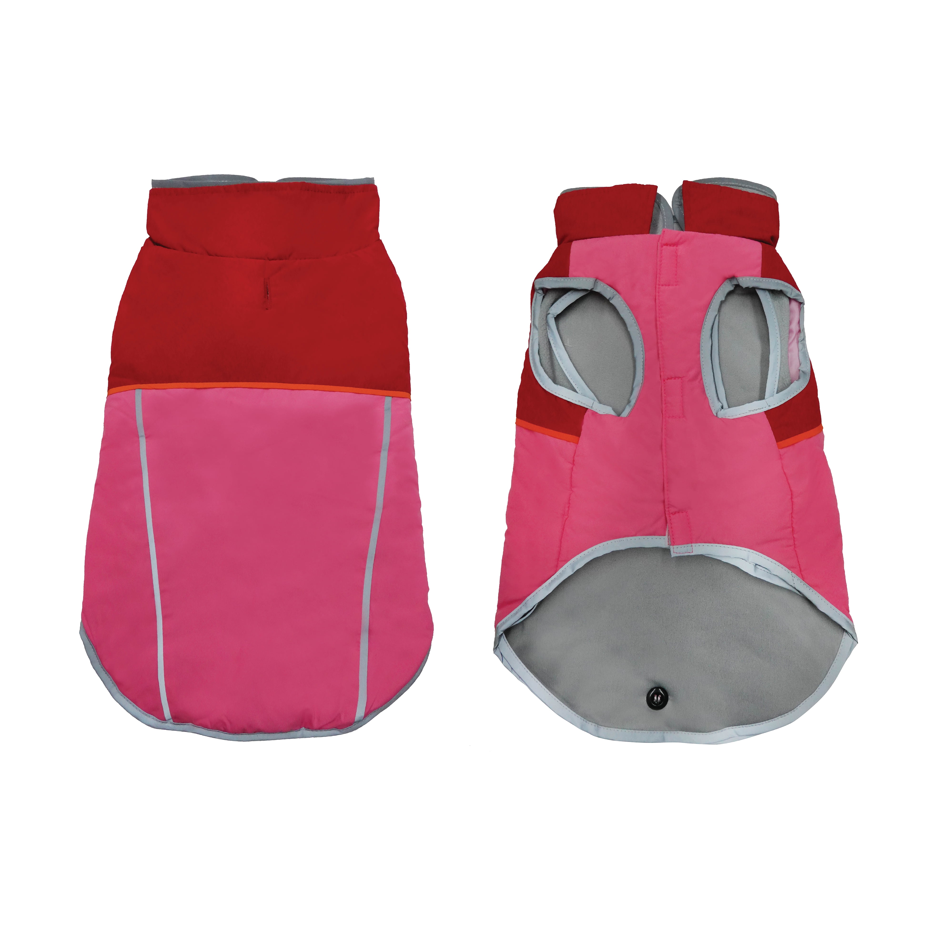 Best Furry Friends Layered Coat for Dogs or Cats, Pink, Medium