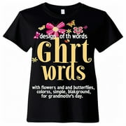 Best GIMI Ever Floral and Butterfly Design Black TShirt for Grandmother's Day Vibrant Colors Cute Gift for Grandma Unique Tee