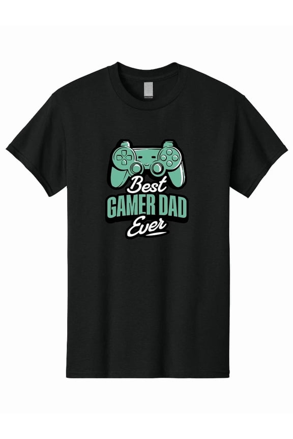 Best Gamer Dad Ever Funny Gaming Dad Gift Video Game Console Father Unisex T-Shirt, S-5XL