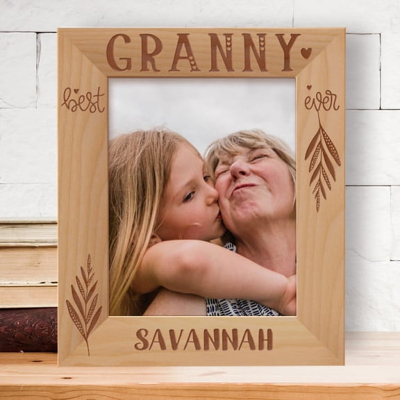 Best Ganny Ever Personalized Wooden Frame 8" x 10" Brown (Vertical)