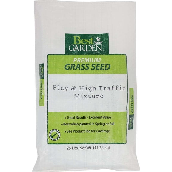 Best Garden 25 Lb. 7500 Sq. Ft. Coverage High Traffic Grass Seed 71108