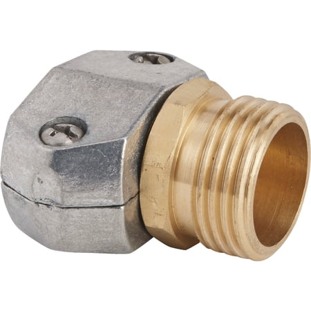 Best Garden Brass Garden Hose Male Coupling - Hose Mender - 5/8 In. or 3/4 In., Gold