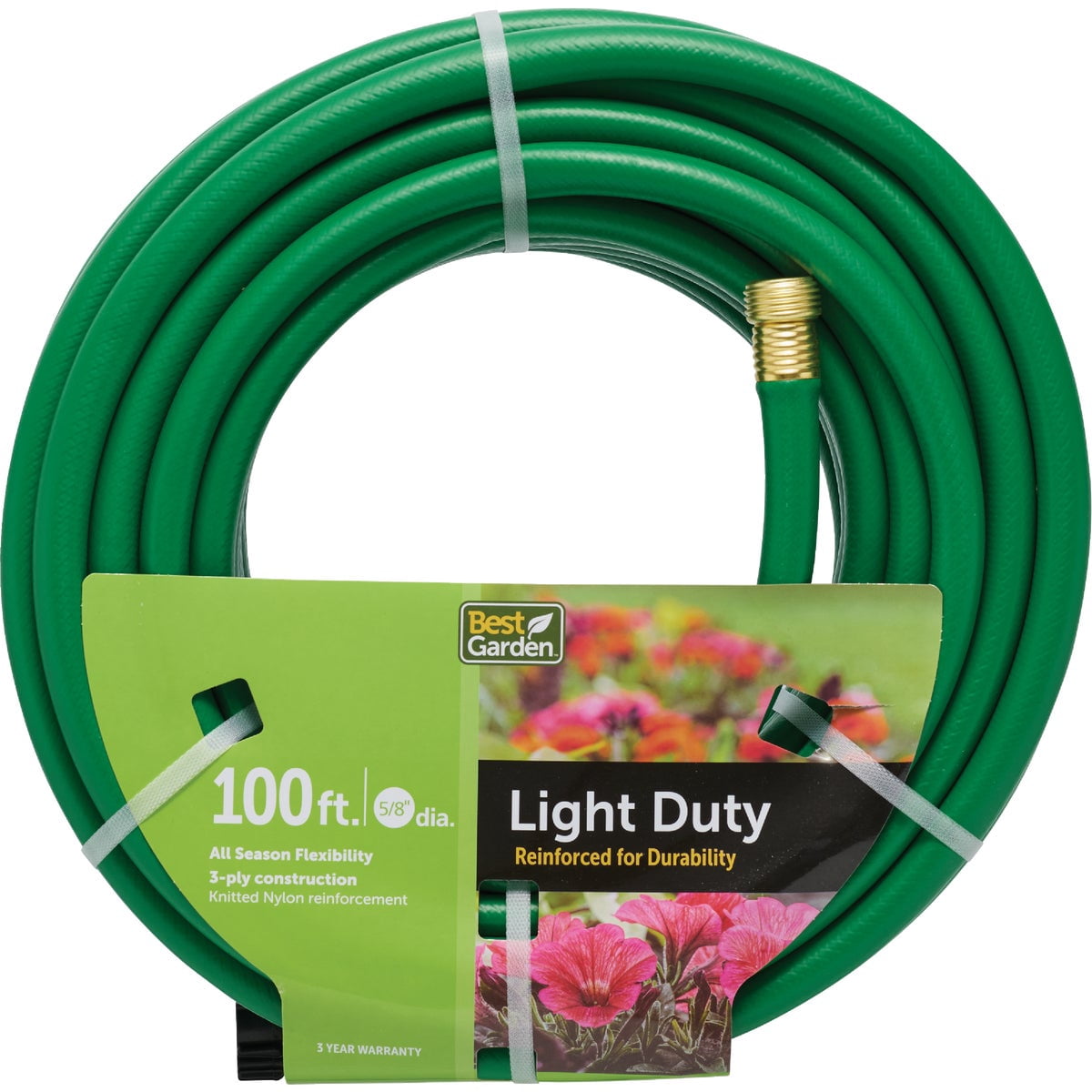 Best Garden 5/8 In. x Dia. 100 Ft. L. Light-Duty Garden Hose DBR58100