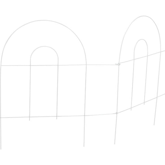 Best Garden 8 Ft. Powder-Coated White Wire Folding Fence - 1 Each