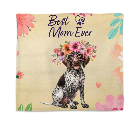 Best German Shorthaired Pointer Mom Ever Happy Mother's Day Tapestry GSP Lover Dog Gift Wall Hanging Backdrop Home Decor - 02002