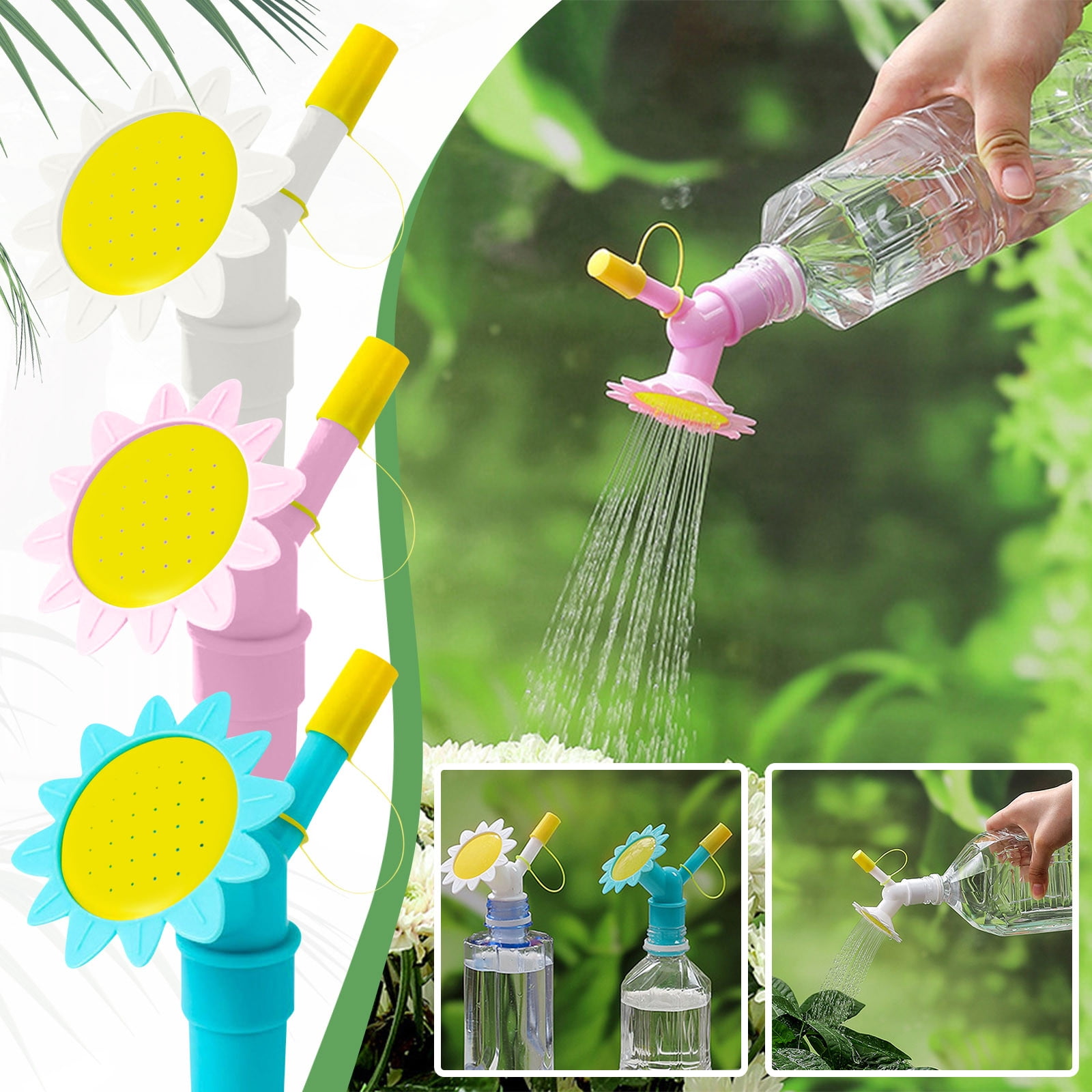 Best Gift!Bottle Cap Sprinkler, Double Head Bottle Watering Spout, Watering Can Sprinkler Head