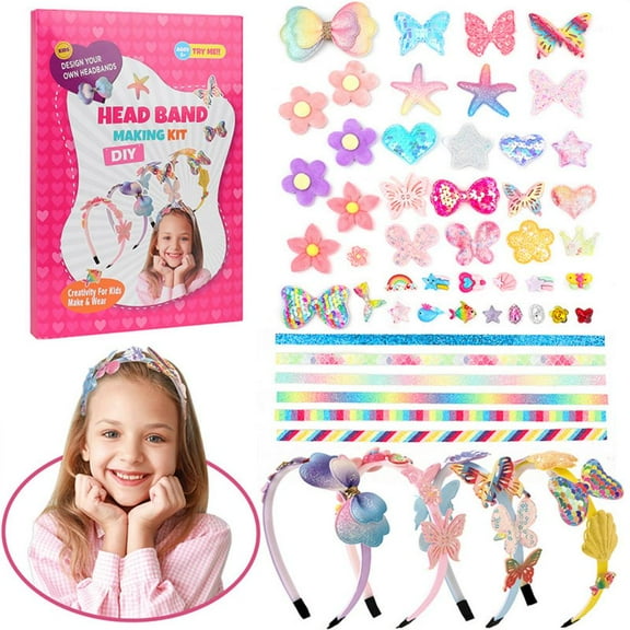 Best Gifts for 6-Year-Old Girls: Craft Kits for Kids 6-12 | Fashion Girls Hair Accessories Making Set | That Allows Girls to Make Their Own Unique DIY Flower Hair Accessories